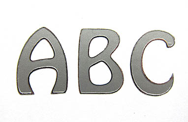 Sticker Buchstaben 2cm silber